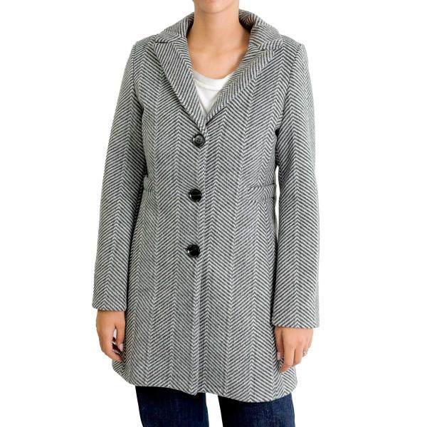 Cappotto tre bottoni fantasia 